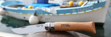 Нож складной Opinel Tradition №8 VRI (INOX) 8,5см (Бук / нерж. Сталь)